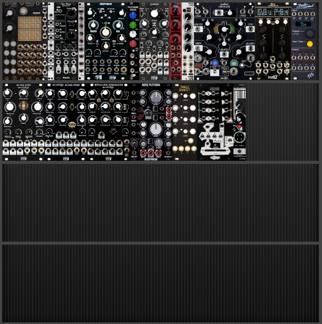 A screen grab of a case from modulargrid showing my original live rig but with modules removed