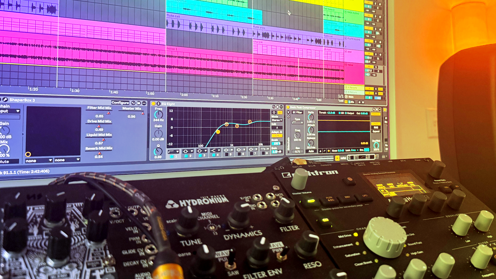 article featured image of Ableton Live and desktop studio hardware